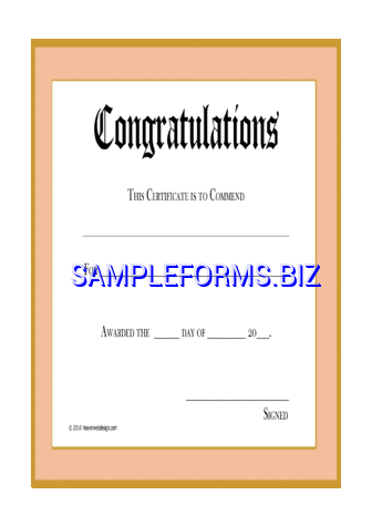 Congratulations Certificate 1